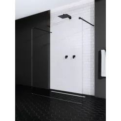   Walk-in, Radaway Modo X Black I Walk-in fekete zuhanyfal 120 átlátszó