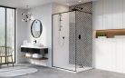 Walk-in, Radaway Modo New Black II Frame Walk-in fekete zuhanyfal 95 átlátszó