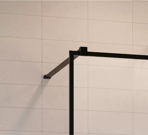 Walk-in, Radaway Modo New Black II Frame Walk-in fekete zuhanyfal 115 átlátszó