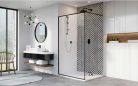 Walk-in, Radaway Modo X Black II Frame Walk-in fekete zuhanyfal 70 átlátszó