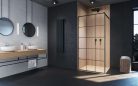 Walk-in, Radaway Modo X Black II Factory Walk-in fekete zuhanyfal 70 átlátszó