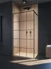 Walk-in, Radaway Modo X Black II Factory Walk-in fekete zuhanyfal 100 átlátszó