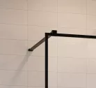 Walk-in, Radaway Modo X Black II Factory Walk-in fekete zuhanyfal 125 átlátszó