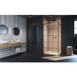   Walk-in, Radaway Modo New Black II Factory Walk-in fekete zuhanyfal 70 átlátszó