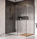 Walk-in, Radaway Modo New Black III Frame Walk-in fekete zuhanyfal 90x140 átlátszó