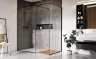 Walk-in, Radaway Modo New Black III Frame Walk-in fekete zuhanyfal 90x140 átlátszó