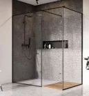 Walk-in, Radaway Modo X Black III Frame Walk-in fekete zuhanyfal 90x140 átlátszó