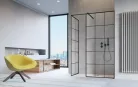 Walk-in, Radaway Modo New Black III Factory Walk-in fekete zuhanyfal 90x140 átlátszó