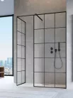 Walk-in, Radaway Modo New Black III Factory Walk-in fekete zuhanyfal 90x140 átlátszó