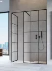 Walk-in, Radaway Modo X Black III Factory Walk-in fekete zuhanyfal 90x90 átlátszó