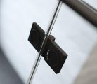 Zuhanyajtó, Radaway Essenza Black DWJ fekete zuhanyajtó 130 átlátszó jobbos