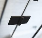 Zuhanyajtó, Radaway Essenza Black DWJS fekete zuhanyajtó 120 átlátszó balos