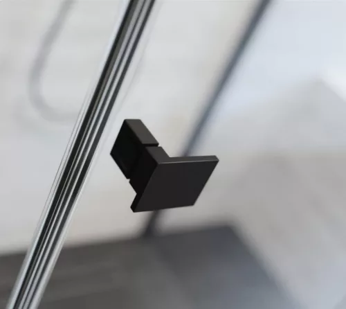 Zuhanyajtó, Radaway Essenza Black DWJS fekete zuhanyajtó 120 átlátszó balos