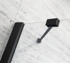 Zuhanyajtó, Radaway Essenza Black DWJS fekete zuhanyajtó 120 átlátszó balos