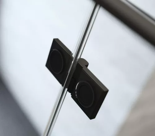 Zuhanyajtó, Radaway Essenza Black DWJS fekete zuhanyajtó 120 átlátszó balos