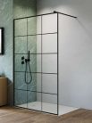 Walk-in, Radaway Nes Black Walk-in II Factory fekete zuhanyfal 70 átlátszó