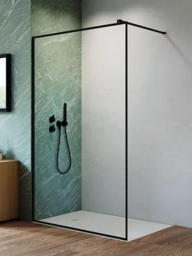 Walk-in, Radaway Nes Black Walk-in II Frame fekete zuhanyfal 70 átlátszó