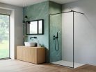 Walk-in, Radaway Nes Black Walk-in II Frame fekete zuhanyfal 100 átlátszó
