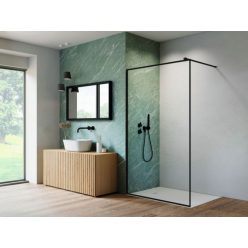   Walk-in, Radaway Nes Black Walk-in II Frame fekete zuhanyfal 100 átlátszó
