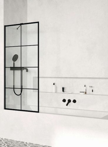 Kádparaván, Radaway Modo New Black PNJ fekete kádparaván 60 átlátszó