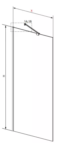 Kádparaván, Radaway Idea PNJ kádparaván 70 átlátszó