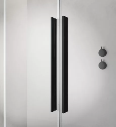 Walk-in, Radaway Furo Black Walk-in fekete zuhanyfal 80 átlátszó balos