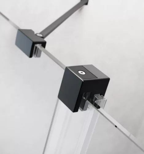 Walk-in, Radaway Furo Black Walk-in fekete zuhanyfal 90 átlátszó balos