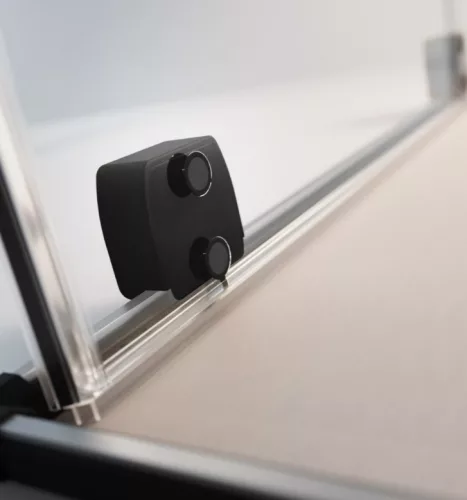 Walk-in, Radaway Furo Black Walk-in fekete zuhanyfal 90 átlátszó jobbos
