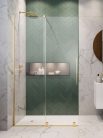 Walk-in, Radaway Furo Gold Walk-in arany zuhanyfal 80 átlátszó balos