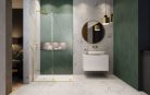 Walk-in, Radaway Furo Gold Walk-in arany zuhanyfal 80 átlátszó jobbos