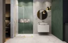 Walk-in, Radaway Furo Gold Walk-in arany zuhanyfal 90 átlátszó jobbos