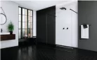 Walk-in, Radaway Modo New Black I Walk-in fekete zuhanyfal 140 átlátszó
