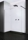 Walk-in, Radaway Modo New Black II Walk-in fekete zuhanyfal 115 átlátszó