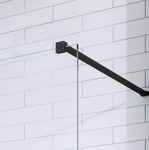 Walk-in, Radaway Modo New Black II Walk-in fekete zuhanyfal 80 átlátszó