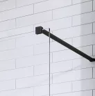 Walk-in, Radaway Modo New Black II Walk-in fekete zuhanyfal 120 átlátszó