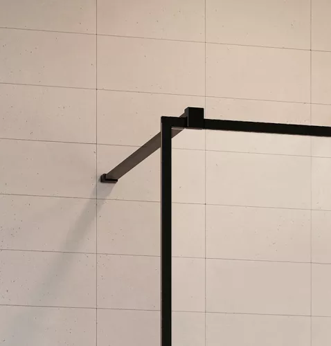 Walk-in, Radaway Modo X Black II Walk-in fekete zuhanyfal 65 átlátszó