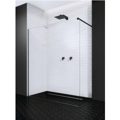   Walk-in, Radaway Modo X Black II Walk-in fekete zuhanyfal 70 átlátszó