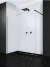 Walk-in, Radaway Modo X Black II Walk-in fekete zuhanyfal 130 átlátszó