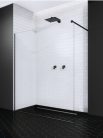 Walk-in, Radaway Modo X Black II Walk-in fekete zuhanyfal 155 átlátszó