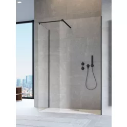   Walk-in, Radaway Modo X Black III Walk-in fekete zuhanyfal 90x140 átlátszó