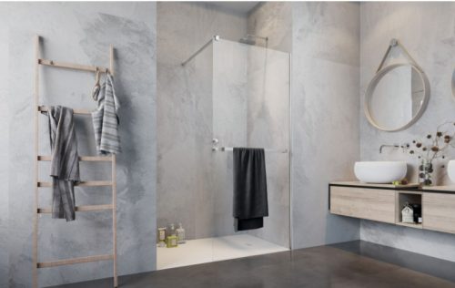 Walk-in, Radaway Modo New II Walk-in zuhanyfal törölközőtartóval 155 átlátszó