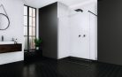 Walk-in, Radaway Modo New Black II Walk-in fekete zuhanyfal törölközőtartóval 85 átlátszó
