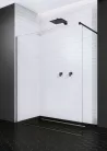 Walk-in, Radaway Modo New Black II Walk-in fekete zuhanyfal törölközőtartóval 105 átlátszó