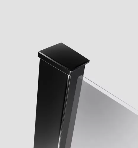 Walk-in, Radaway Modo New Black II Walk-in fekete zuhanyfal törölközőtartóval 125 átlátszó