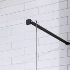 Walk-in, Radaway Modo New Black II Walk-in fekete zuhanyfal törölközőtartóval 125 átlátszó