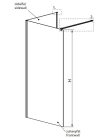Walk-in, Radaway Modo New IV Walk-in zuhanyfal 80x75 átlátszó