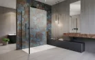 Walk-in, Radaway Modo New Black IV Walk-in fekete zuhanyfal 90x75 átlátszó