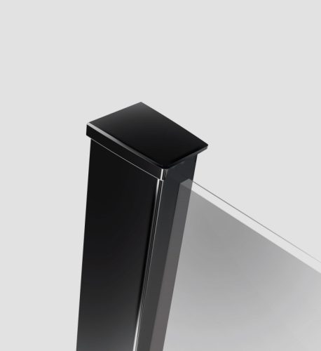 Walk-in, Radaway Modo New Black IV Walk-in fekete zuhanyfal 100x80 átlátszó