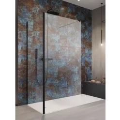   Walk-in, Radaway Modo New Black IV Walk-in fekete zuhanyfal 120x95 átlátszó