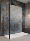 Walk-in, Radaway Modo New Black IV Walk-in fekete zuhanyfal 140x85 átlátszó